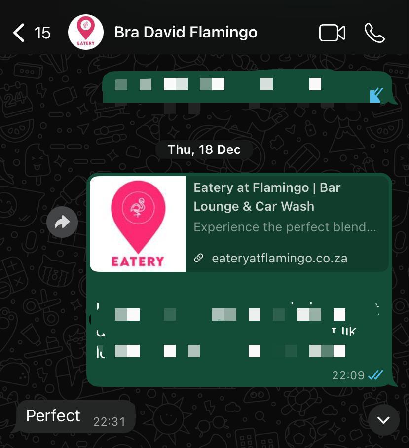 Eatery at Flamingo Website